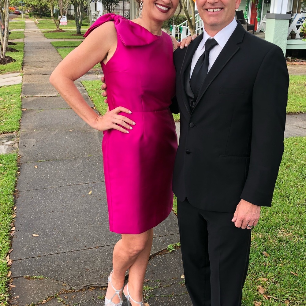 Hot pink cocktail dress by lotus grace